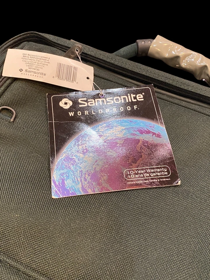 New W/Tags Samsonite Computer Bag Carry-On Green Attachable 550 Series/Ultralite - Image 3 of 4