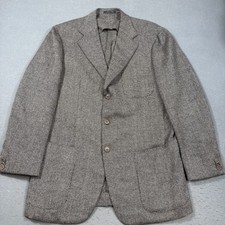 Giacca blazer Sartoria Castangia pura lana tweed grigio 42R etichettata Castangia