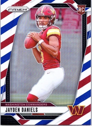 2024 Panini Prizm - Rookies Jayden Daniels #347 Red White & Blue Prizm (RC)