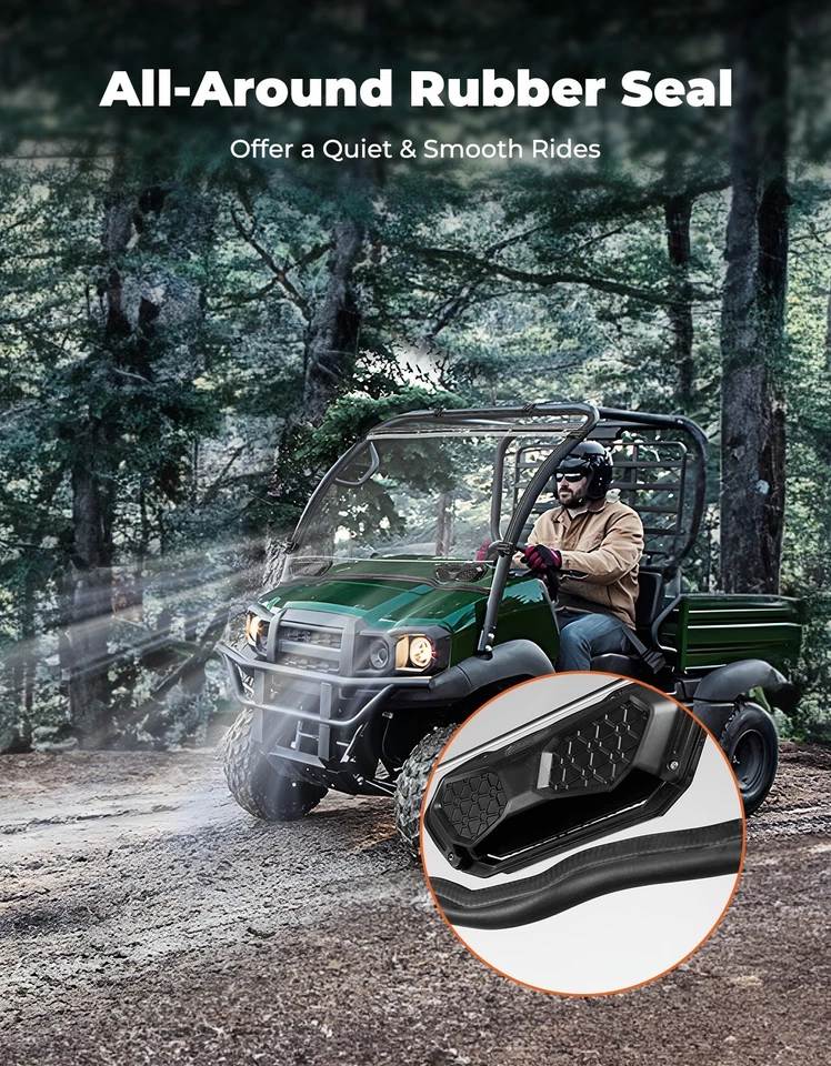 Parabrisas delantero completo ventilado para Kawasaki Mule SX SE XC 2017-2025 Foto 2 de 4