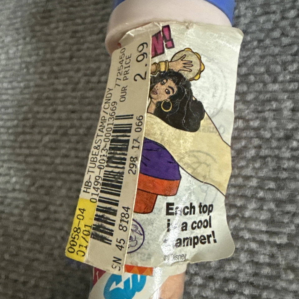 1996 Disney Hunchback of Notre Dame Clopin SweetTarts Candy Tube Stamper VTG HTF - Image 4 of 4
