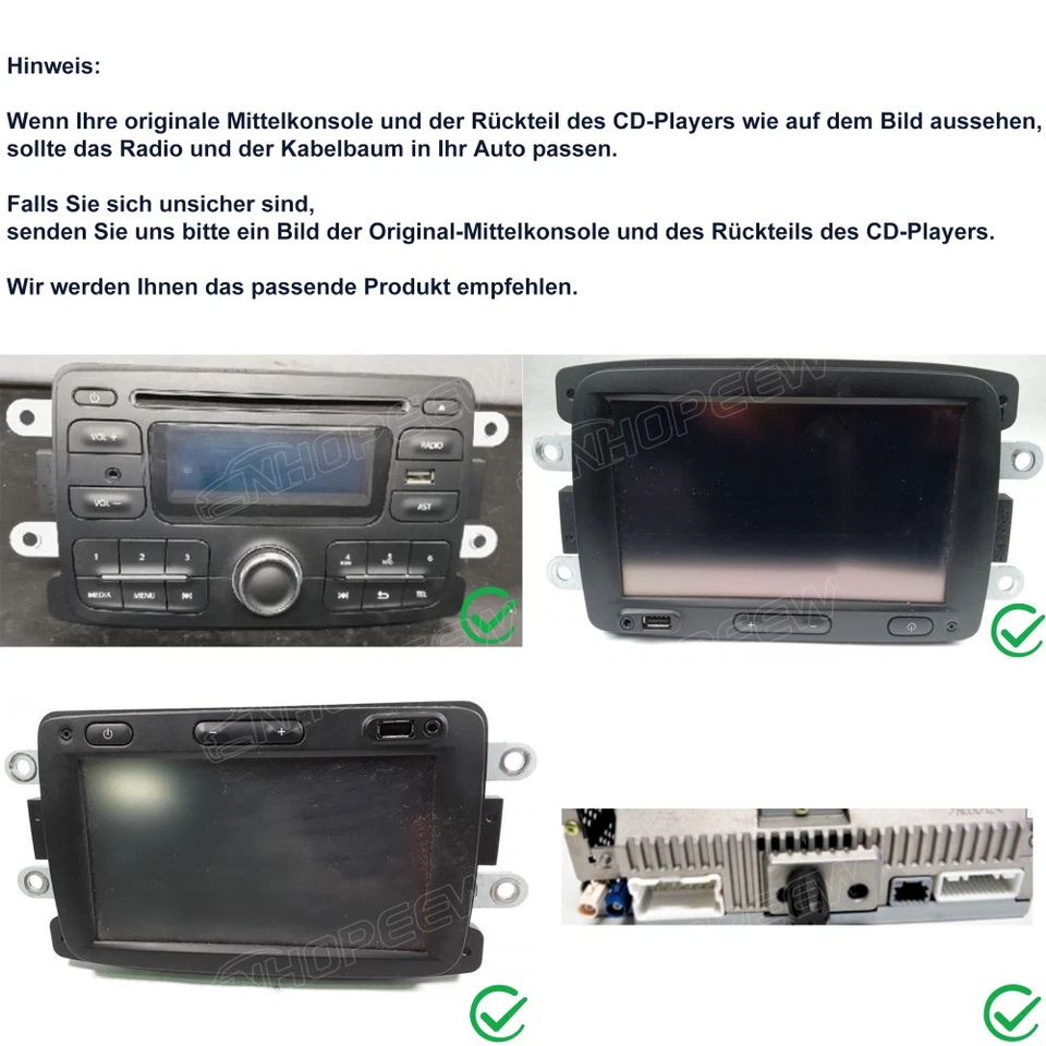 4+64GB Android 15 Apple Carplay Autoradio GPS Navi BT Für Dacia Duster 2019-2021 - Bild 3 von 4