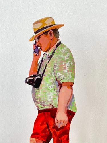 David Gerstein hand made Pop art Metal sculpture " Walky Talky " - Imagen 5 de 6