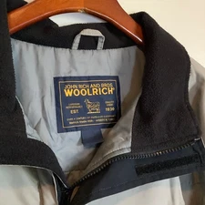 Woolrich Mens Grey Full Zip Chore Jacket Water Resistant Outdoor Size XL Winter