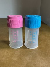 2 Vintage Playtex Drop In 4oz Original Nurser Bottles - No Nipples