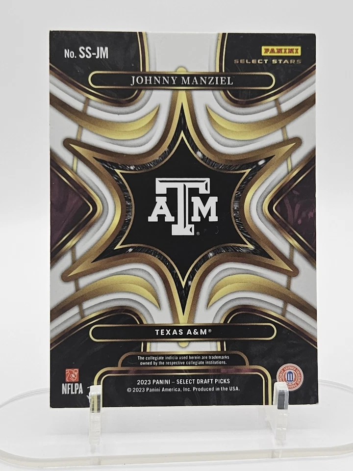 2023 Panini Select Draft Picks JOHNNY MANZIEL Select Stars #SS-JM Aggies - Image 2 of 2