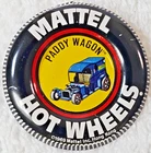 1969 Hot Wheels Redline Button • Paddy Wagon Collector Badge w/ Tab • Mattel HK