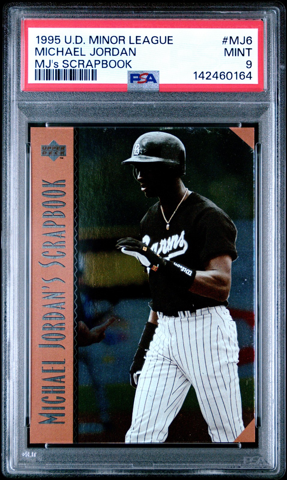 1995 UD MINORS MJ'S SCRAPBOOK #MJ6 MICHAEL JORDAN PSA 9
