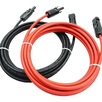 Profi-Verbindungskabel Verlängerungskabel 3m Solarkabel 6mm² mit Steckern rot