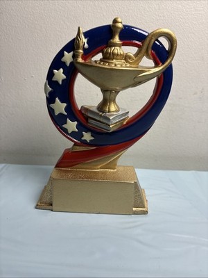 Lamp Of Knowledge Resin Trophy Often Used To Recognize Academic Achievement 7 .