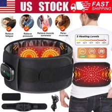 Massage Waist Belt Electric Infrared Heated with Back Support Vibration Massager