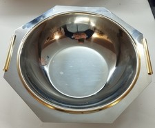 Vassoio ottagonale acciaio inox con manici