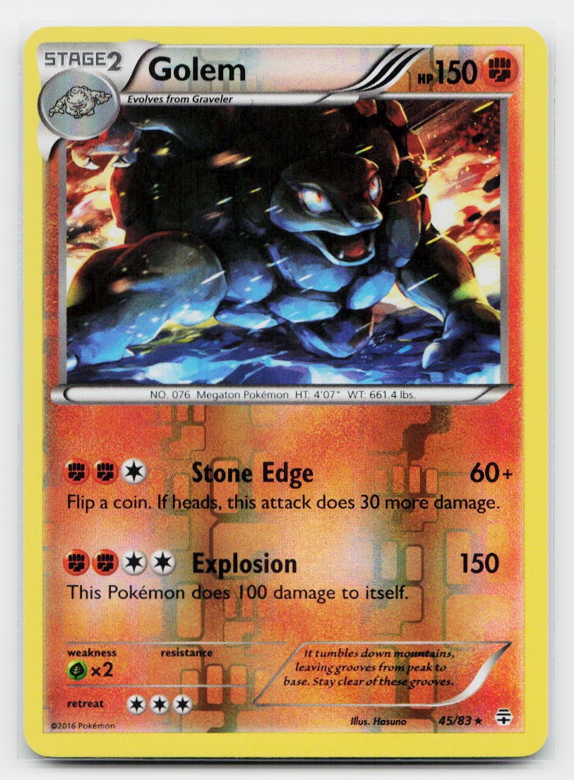 Golem Holo Rare Generations 45/83 Pokemon TCG