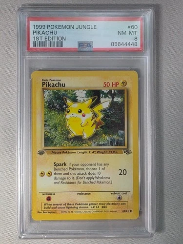 Pikachu Non-Holo 1999 Pokémon Jungle Set #20 PSA 8 NM-MT – Vintage WOTC - 1st Ed