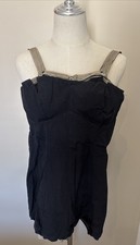 1950s Era Nettie Rosenstein Swimsuit Bathing Suit Black sz 34