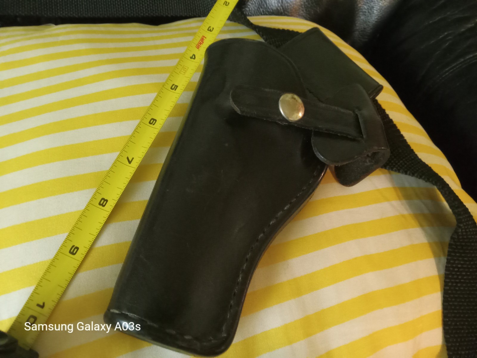 LOT  1   DON HUME  JORDAN BLACK LEATHER HOLSTER VINTAGE 45'' BELT