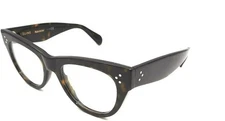 Authentic CELINE CL50003I 052 Dark Tortoise Demo Lens Cat Eye Eyeglasses 50 mm