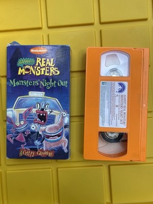 Vintage AAAHH Real Monsters Night Out Nickelodeon VHS 1995 Nick Orange Tape