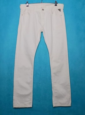 REPLAY Herren Jeans Baumwolle weiß Gr. 34/34 oder 44 EU