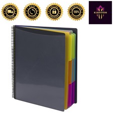 Elegant 12 Pocket Poly Project Organizer with Colorful Dividers, Letter Size ...