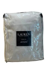 NEW- Ralph Lauren CORALINA Natural Rod Pocket Panel 50”x 84” Window Curtain