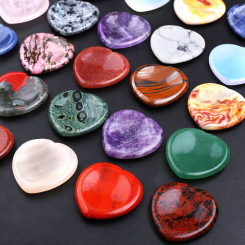 Heart Thumb Worry Stone Pocket Palm Healing Crystal Chakra Reiki Meditation - Bild 5 von 25