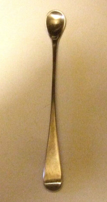 Antique Silverplate Mustard Spoon Signed Riddel Elegant Style