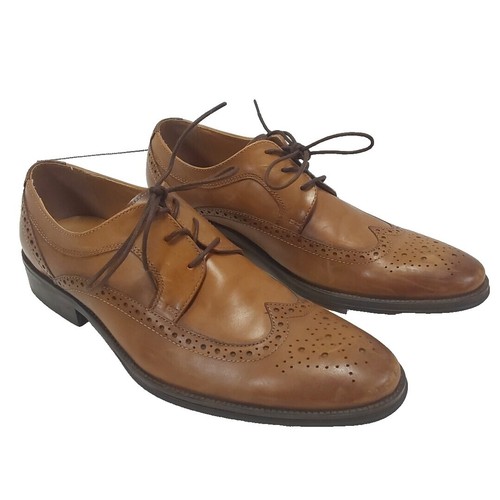 ALDO Sz 42 Mens US 9 Burgundy Leather Oxford Wingtip Dress  display picture 1