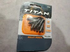 Allen Titan Bullet Points 10Pk 17/64 Diameter, 100gr fits Carbon Arrows