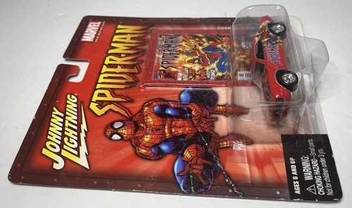 Johnny Lightning White Lightning MARVEL Spider-Man Red 1969 Chevy Camaro NEW - Picture 3 of 11