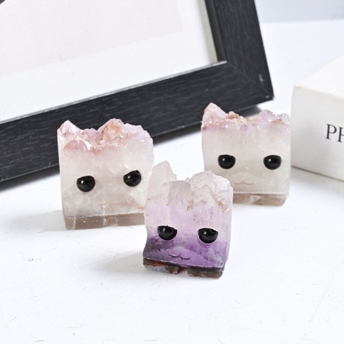 Small Animal Natural Stone Crafts Hand-carved Diy Decoration Desktop - Picture 10 of 22