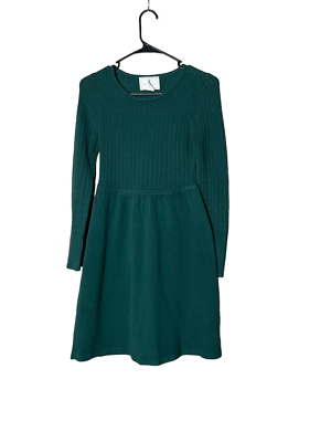 Express Green Ribbed Sweater Dress Size XS