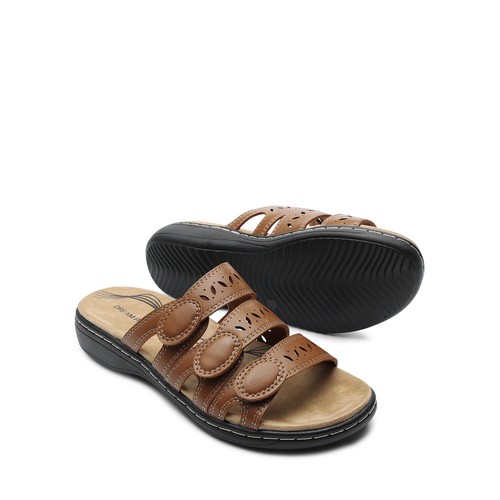 Women Arch Support Casual Slide Sandals Comfortable Slip On Walking Flat Sandals - Picture 12 of 32