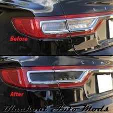 Tail Light Blackout Kit Smoked Vinyl Overlay For 2017-2020 Lincoln Continental