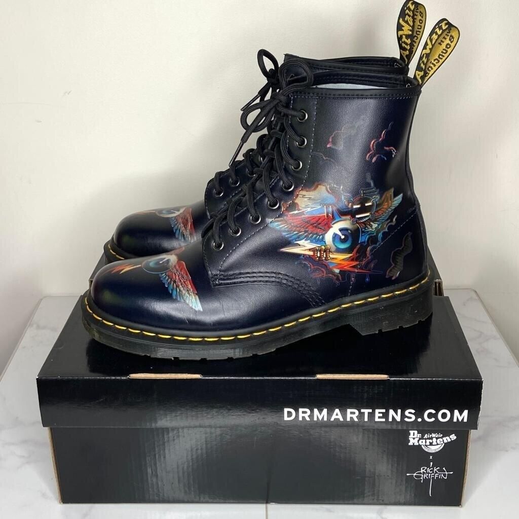 Dr. Martens x Rick Griffin 1460 Black Leather Eye Backhand Dr. Martens x Rick Griffin 1460 Black Leather Eye Backhand