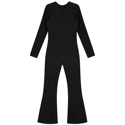 Kids Girls Long Sleeve Unitards One Piece Body Leotard Bodysuit Dance Costumes - Picture 37 of 179