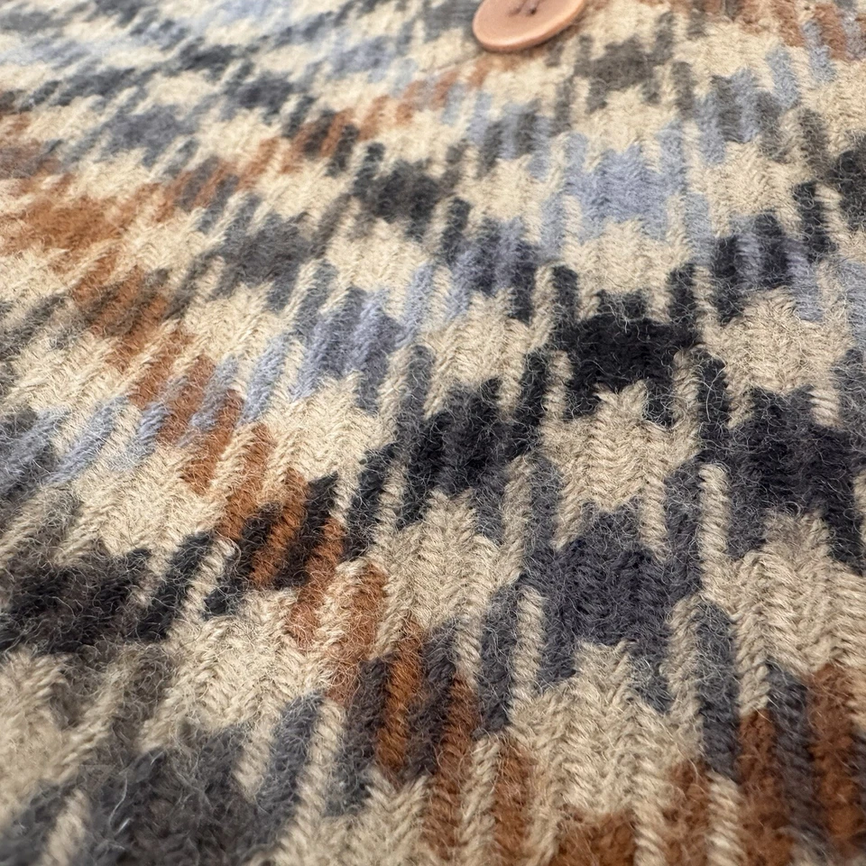 Винтажный G. Gucci коричневый желтовато-коричневый черный клетку шерсти блейзер женщин M кнопки - Изображение 3 из 4