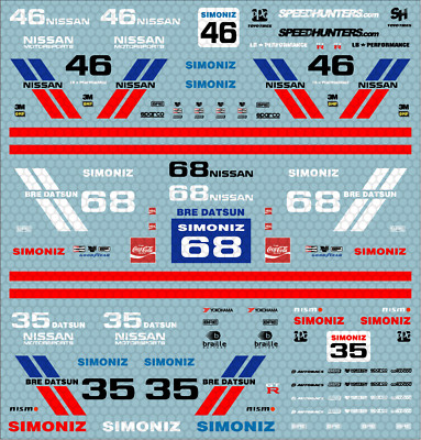 Waterslide Decal BRE Nissan Team 1/64 CUSTOM Hot Hw Stock Cars # 038