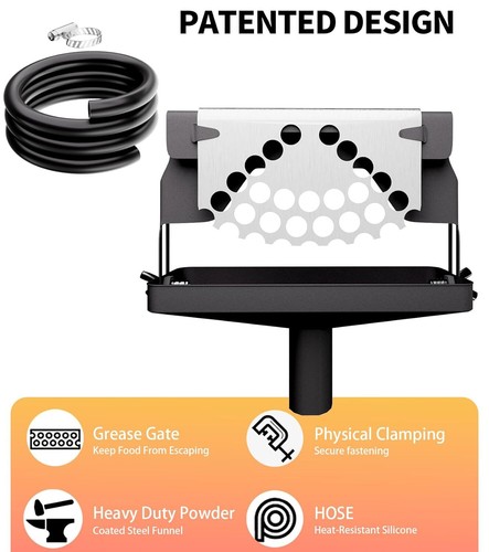 Binzvan Upgraded Rear Grease Drainage Funnel for Blackstone Grease Cup, Detachab - Bild 5 von 6