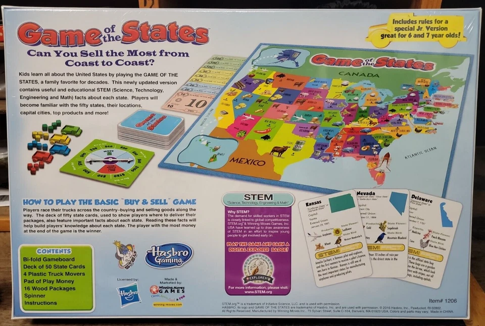 Game of the States Hasbro Can You Sell The Most Coast To Coast Brand New STEM - Image 2 of 2
