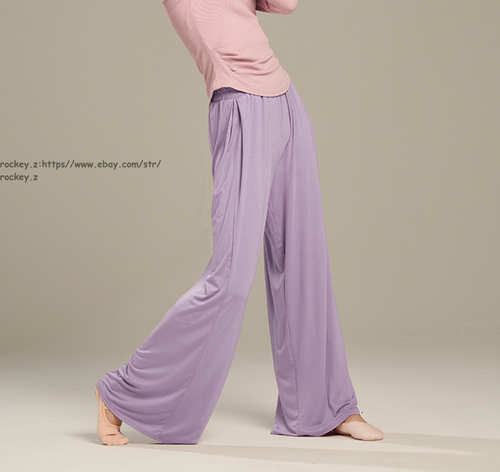 Womens Modal Cotton Soft Yoga Pants High Waist Strench Sports Dance Harem Pants - Picture 13 of 27