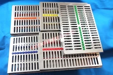 5 GERMAN Dental Instrument Autoclave Sterilization Cassette Tray Rack -20 Inst 