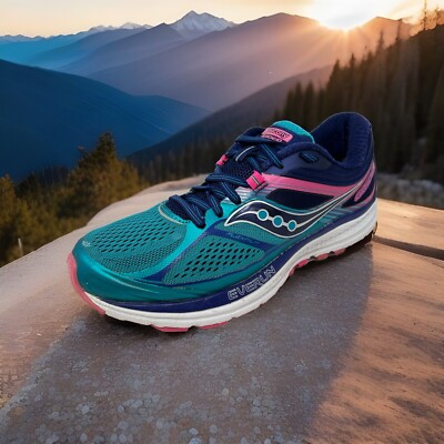 Saucony Guide 10 Womens Shoes Sneakers Everun Blue Running Jogging  Walking