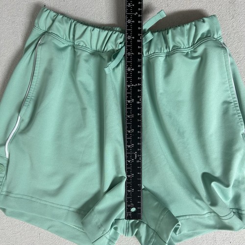Pantalones Cortos Gymshark Para Mujer Pequeños Verde Claro Tiro Alto Cintura Elástica 3” Entrepierna Usados en Excelente Condición - Imagen 9 de 10