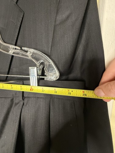 HICKEY FREEMAN Beacon Suit 44 Charcoal Stripe 100% wool made in USA - Picture 18 of 23