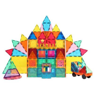 Preschool DIY Construction Educational STEAM Magnetic Tiles Building Blocks Toy