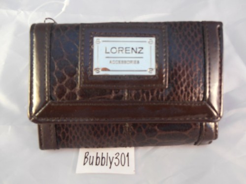 VENDEDOR DEL REINO UNIDO Mujeres Damas Lorenz Compacto Brillante Cartera Prensa Tachuela Frontal Cremallera Trasera - Imagen 14 de 17
