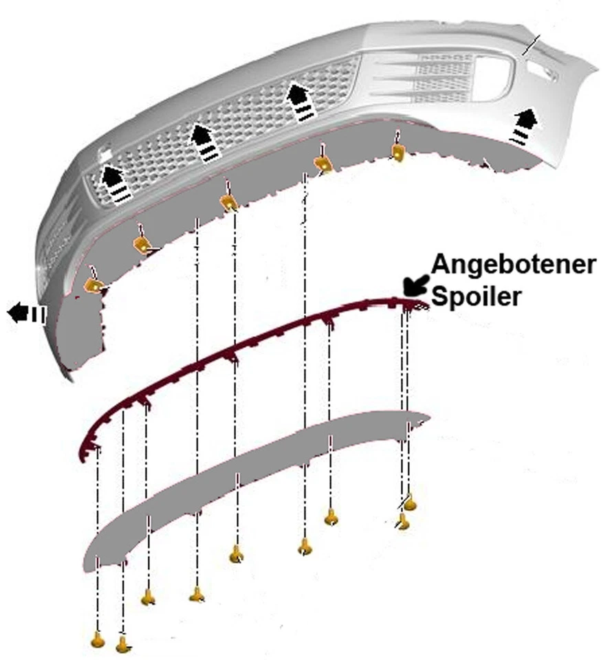 VW Golf 6 VI GTI Parachoques Delantero Lip Spoiler 5K0807110 SHAD - Imagen 2 de 2