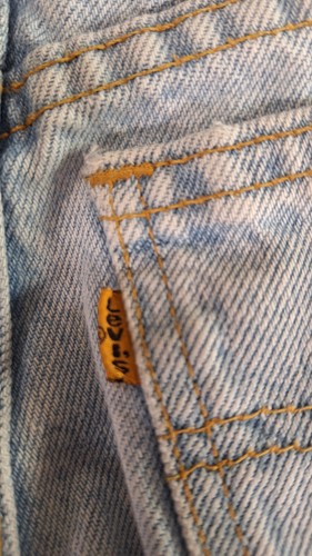 Vtg 90's Orange Tab Levi's 550 Blue Denim Jeans Kids 10 Slim Relaxed Fit Grunge - Picture 6 of 7