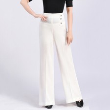 Women Ballroom Latin Dance Pants Modern Smooth Practice Wide Leg Trousers